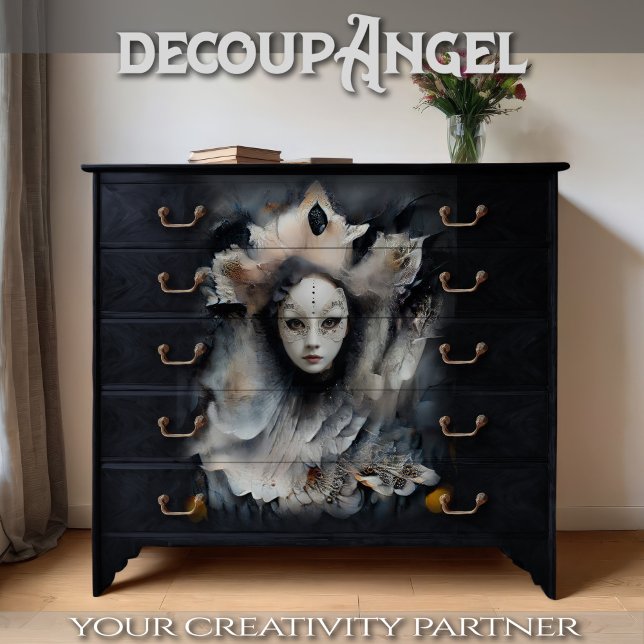 Enigmatic Masked Venice Woman Tissue Paper (Creator Uploaded)