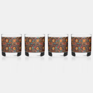 Enigmatic Navy "Timeless Ancestral Imprint" Drinkw Whiskey Glass