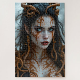 Enigmatic Pale Beauty Cinnamon Muse Jigsaw Puzzle