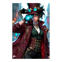 Enigmatic Steampunk Lady – Elegance and Mystery 