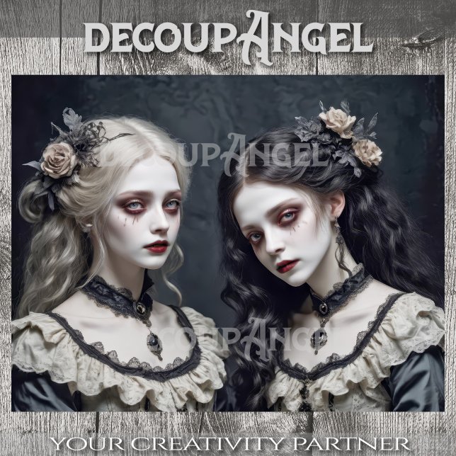 Enigmatic Victorian Sisters - Decoupage - Tissue Paper (Creator Uploaded)
