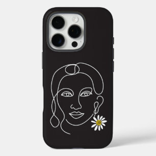 Enigmatic Woman - line art Design iPhone 16 Pro Case
