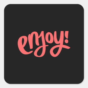 enjoy 38 square sticker