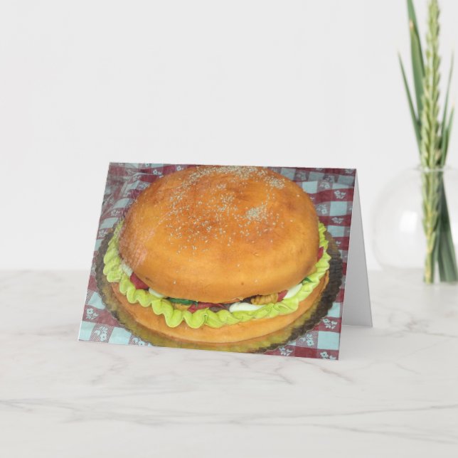 ENJOY-A HAMBURGER CAKE FOR YOUR BIRTHDAY CARD (Front)