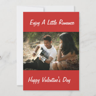 ENJOY A LITTLE ROMANCE  VALENTINE'S DAY HOLIDAY CARD