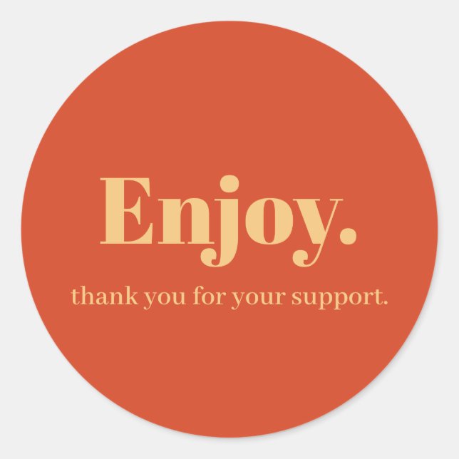 Enjoy Business Sticker Design (Front)