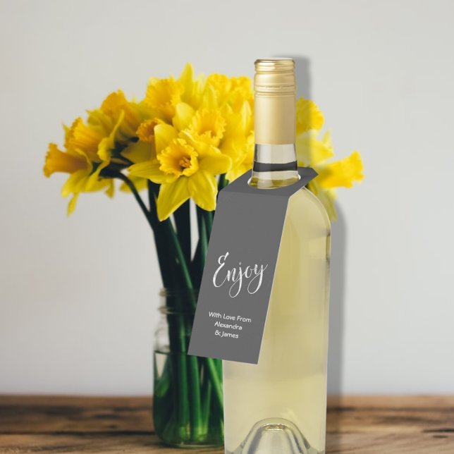 Enjoy Chalkboard Personalised Bottle Tag (Creator Uploaded)