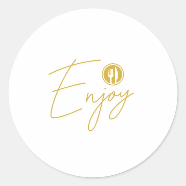 Enjoy Classic Round Sticker (Front)