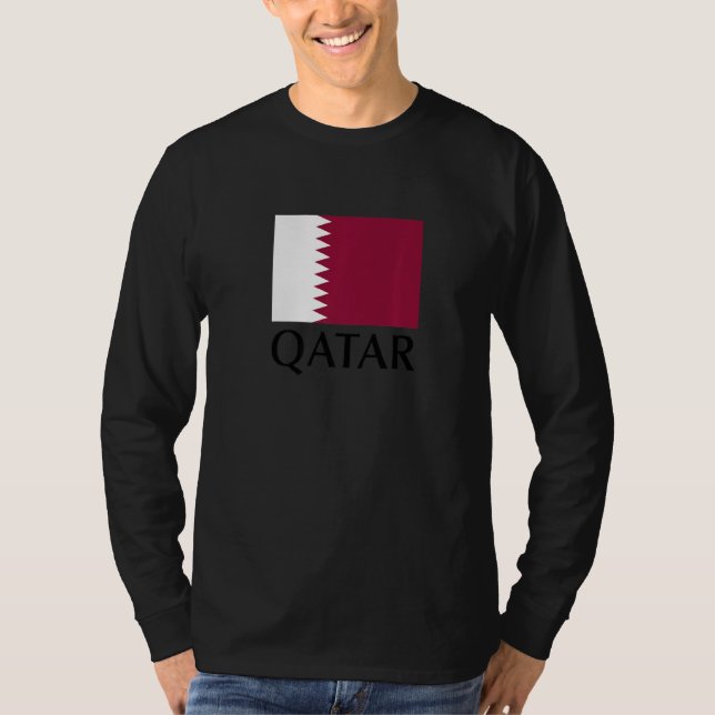 Enjoy Cool Qatar Flag  Graphic Tees & Cool Designs (Front)