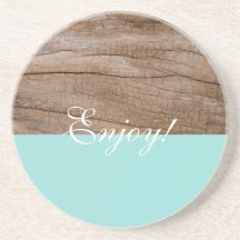 Enjoy! Cute Light Blue + Wood Effect