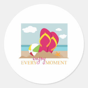 Enjoy Every Moment Classic Round Sticker