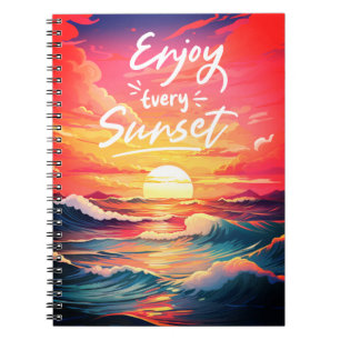 Enjoy Every Sunset Ocean Notebook