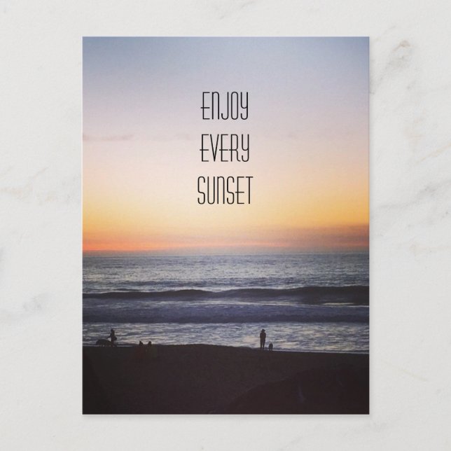 enjoy every sunset postcard (Front)