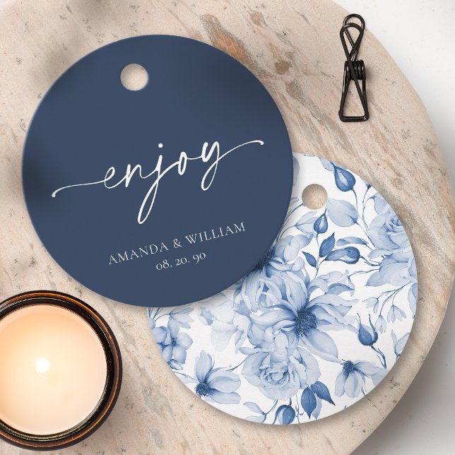 Enjoy Favour Tag – Navy & Blue Floral (Creator Uploaded)