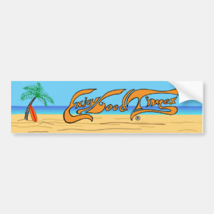 Enjoy Good Times Beach Logo Bumper Sticker