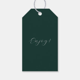 "Enjoy" Green Gift Tag