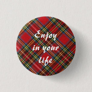 Enjoy in your life beverage  3 cm round badge