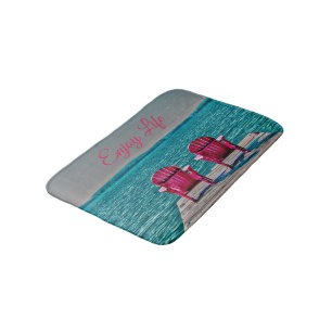 Enjoy Life At The Cottage Rustic Adirondack Chairs Bath Mat