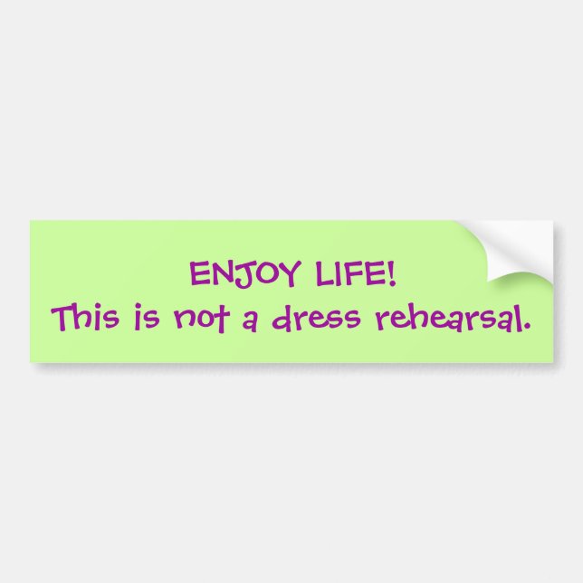 ENJOY LIFE! BUMPER STICKER (Front)