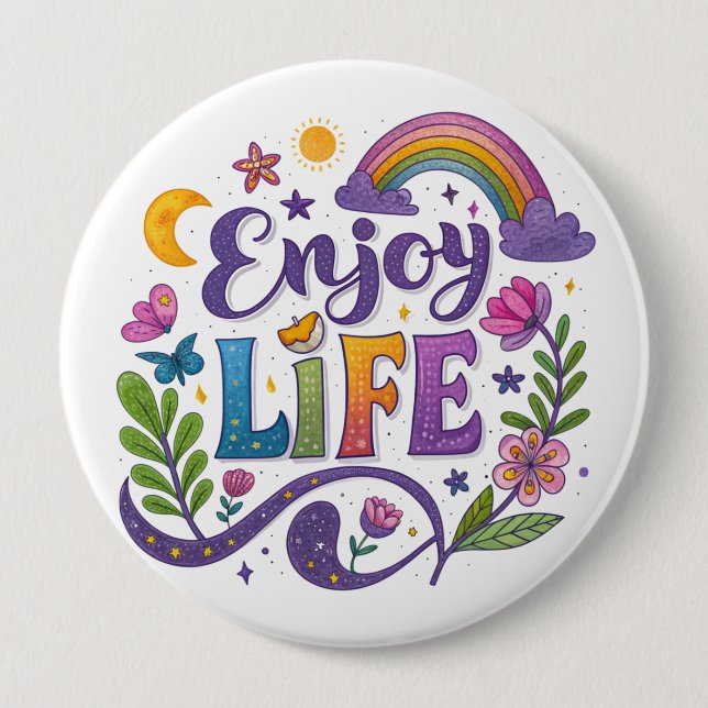 "Enjoy Life" Button (Front)