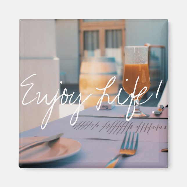 Enjoy Life Juice Restaurant Menu Magnet (Front)