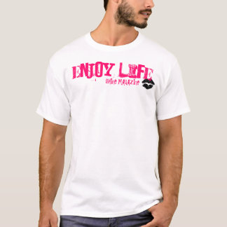 Enjoy life long white comfy thin tee