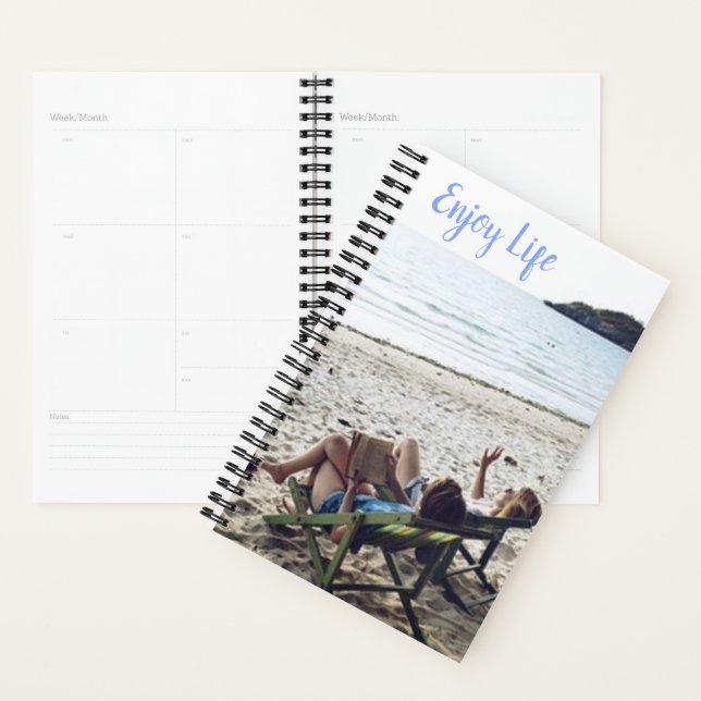 "Enjoy Life" On the Beach Personal Journal Planner (Display)