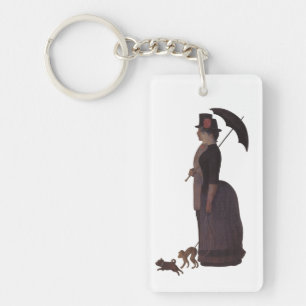Enjoy Life Walk Your Monkey Funny Vintage Key Ring