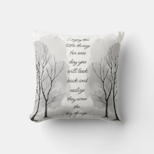 Enjoy Little Things Inspirational Life Quote Cushion