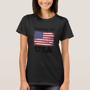 Enjoy Made In USA With USA Flag Graphic Cool Desi T-Shirt