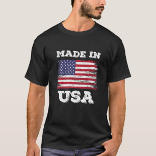 Enjoy Made In Usa With Usa Flag Graphic Cool Desi T-Shirt
