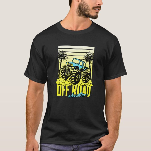 Enjoy Monsters Off Road Cars  Graphic Cool Designs T-Shirt (Front)