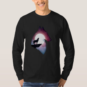 Enjoy Mountain Night Wolf Graphic Tees & Cool Des
