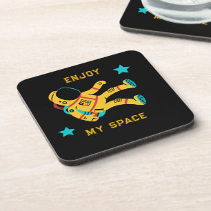 Enjoy My Space Cute Astronaut Drink Coaster