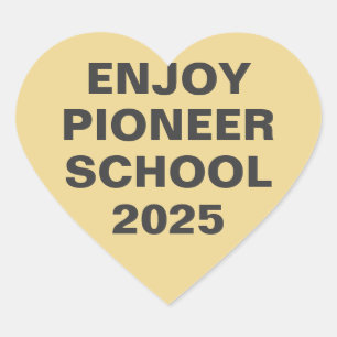 Enjoy Pioneer School JW Heart Sticker