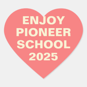 Enjoy Pioneer School JW Heart Sticker