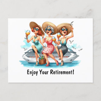 Enjoy Retirement Ladies Postcard