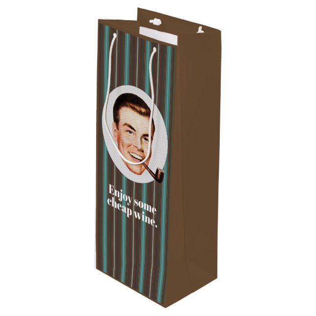 Enjoy some  cheap wine. wine gift bag (Front Angled)