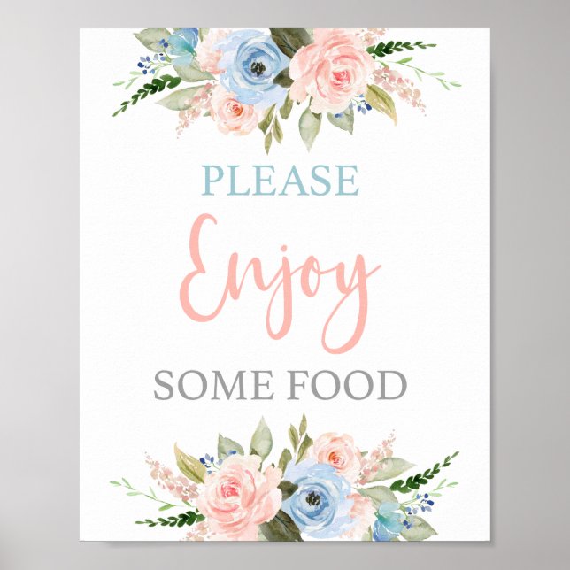Enjoy some food Gender Reveal Poster (Front)