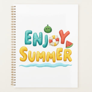 Enjoy Summer Text Illustration Planner