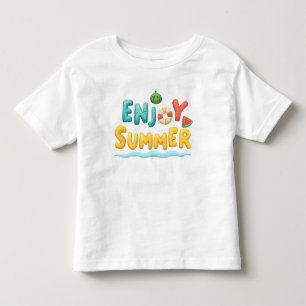 Enjoy Summer Text Illustration Toddler T-Shirt