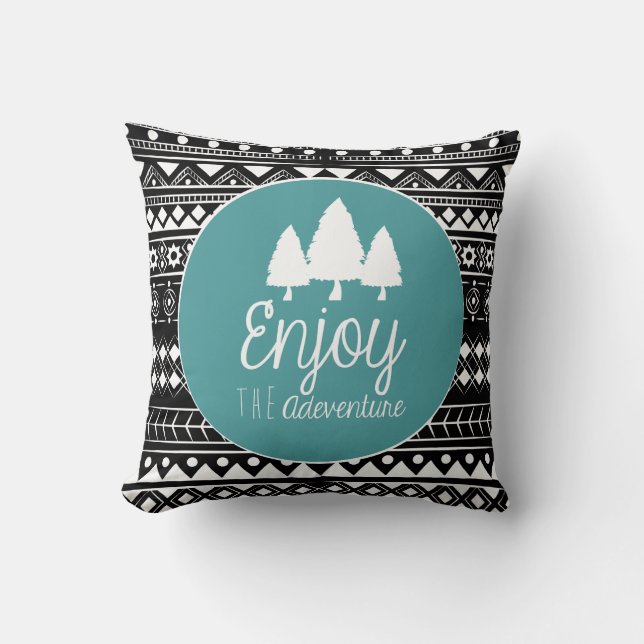 Enjoy The Adventure Boho Cushion (Front)