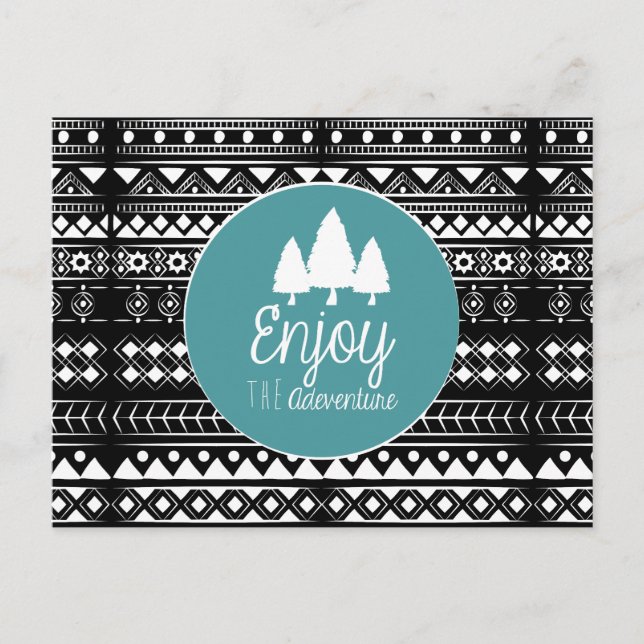 Enjoy The Adventure Boho Postcard (Front)