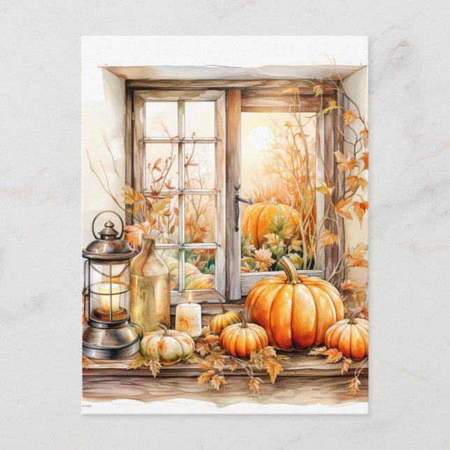 Enjoy the Colours of Autumn | Happy Fall Postcard (Front)