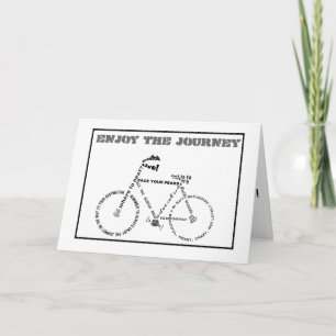 Enjoy the Journey, Words Bicycle, Graduation Card