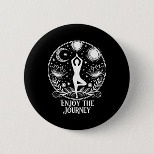 Enjoy The Journey Yoga Celestial Meditation Peace 6 Cm Round Badge