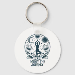 Enjoy The Journey Yoga Celestial Meditation Peace Key Ring