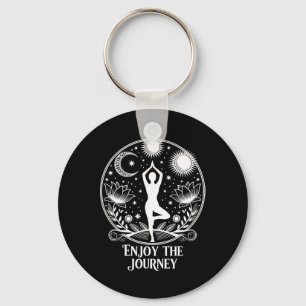 Enjoy The Journey Yoga Celestial Meditation Peace Key Ring