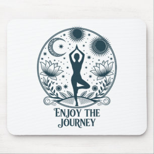 Enjoy The Journey Yoga Celestial Meditation Peace Mouse Pad