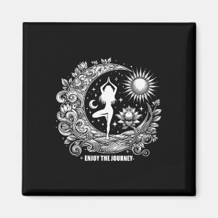 Enjoy The Journey Yoga Women Magnet